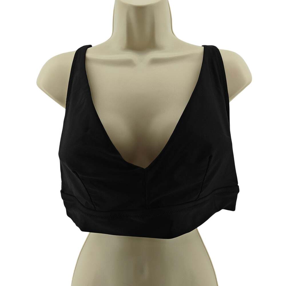 Aerie Scoop Black Bikini Top Wire Free Womens XXL